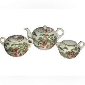 Vintage Japanese Kutani Tea Set (3 pieces)